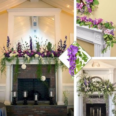 Șir de flori artificiale de glicină | WISBLOOM