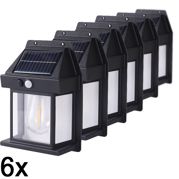 6x Lampă solară pentru exerior cu senzor de mișcare | FLUXLAMP
