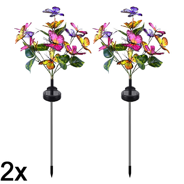 2x Lampă solară cu fluturi pentru exterior | FLUTIX