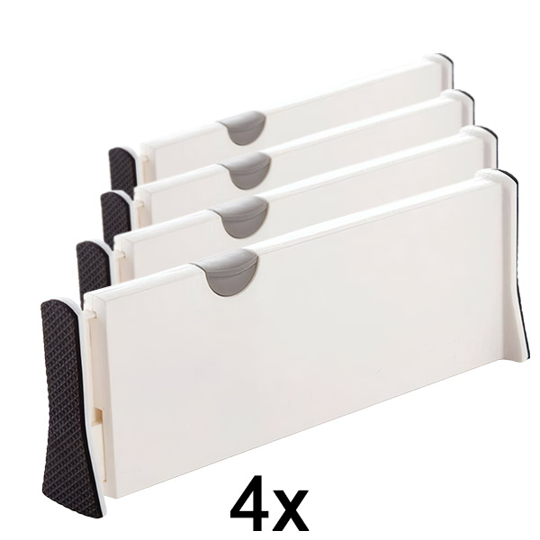 4x Separator reglabil pentru sertare sau rafturi | DIVISERINO